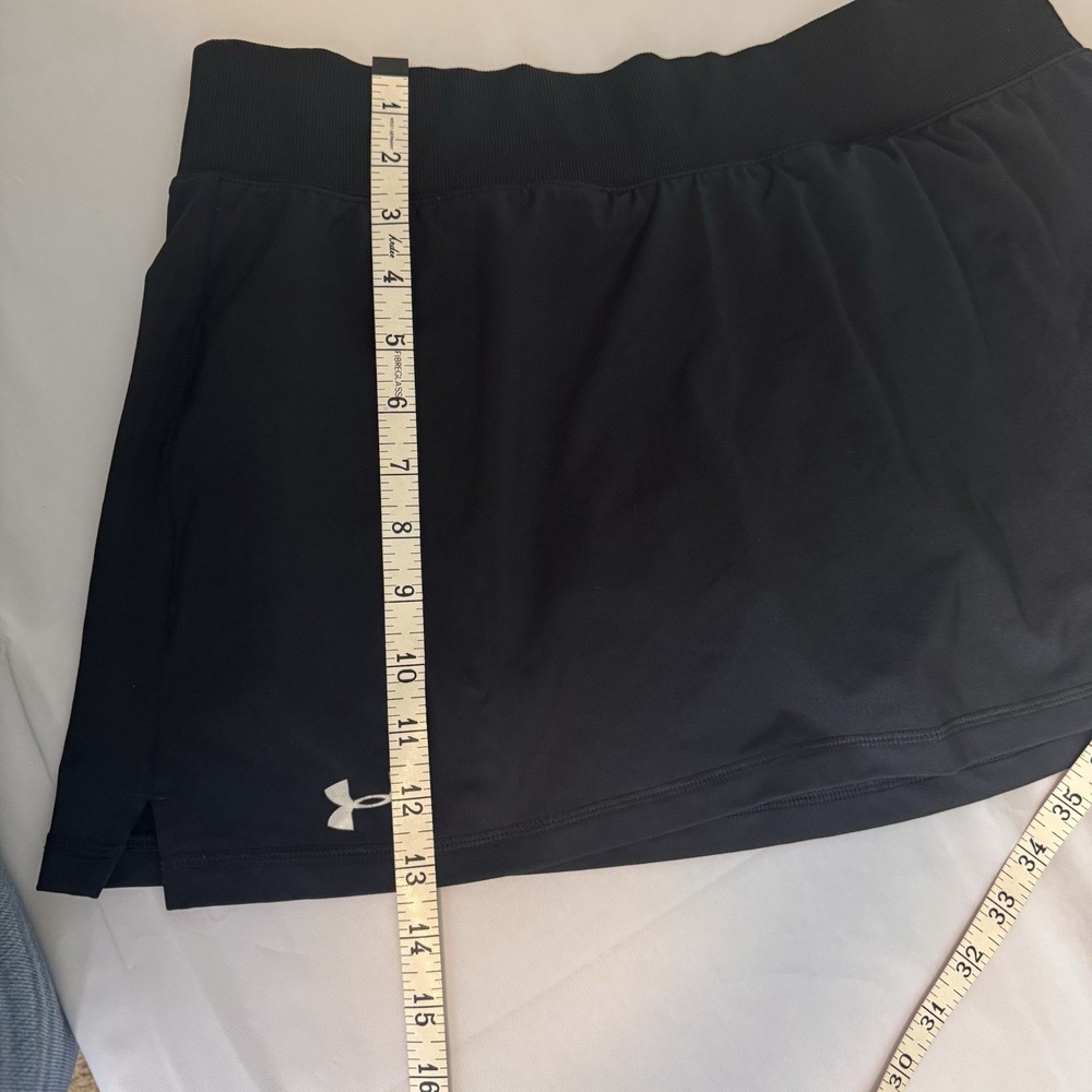 Under Armour Heat Gear Activewear Skort Womens Black Loose Fit‎ Pull On Size L - Picture 7 of 7